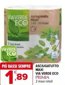 Iperal Asciugatutto maxi via verde eco PRIMIA offerta