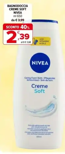 Iperal Bagnodoccia creme soft NIVEA offerta