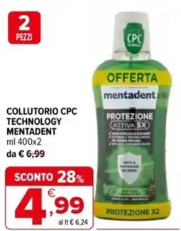 Iperal Collutorio cpc technology MENTADENT offerta