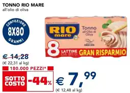 Esselunga TONNO RIO MARE all'olio di oliva offerta