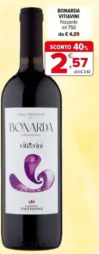 Iperal Bonarda VITI&VINI frizzante offerta