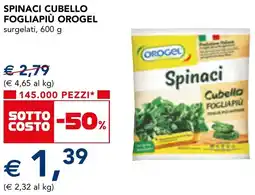 Esselunga Spinaci cubello fogliapiù orogel offerta