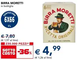 Esselunga Birra moretti in bottiglia offerta