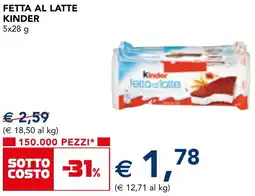 Esselunga Fetta al latte KINDER offerta