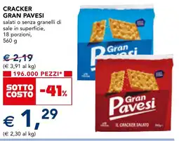 Esselunga Cracker gran pavesi offerta
