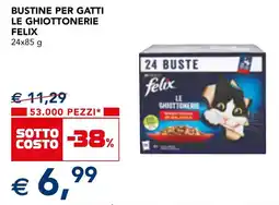 Esselunga Bustine per gatti le ghiottonerie felix offerta
