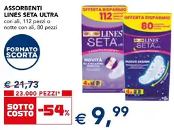 Esselunga Assorbenti lines seta ultra offerta