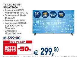 Esselunga TV LED LG 55" 55UA75006 offerta