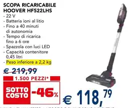 Esselunga Scopa ricaricabile hoover hf522lhs offerta