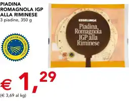 Esselunga Piadina romagnola igp alla riminese offerta