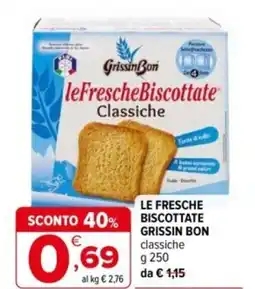Iperal Le fresche biscottate GRISSIN BON offerta