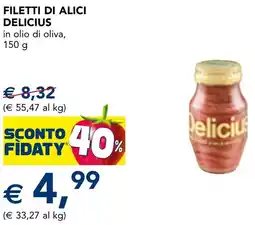 Esselunga Filetti di alici delicius offerta