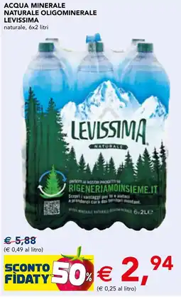 Esselunga Acqua minerale naturale oligominerale levissima offerta