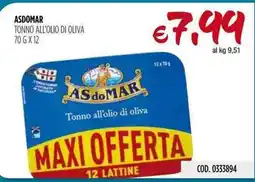 Carico Cash & Carry Asdomar tonno all'olio di oliva offerta