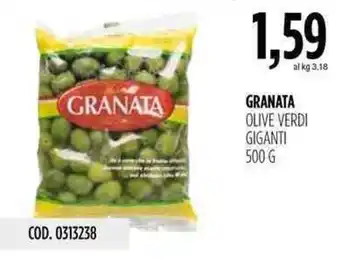 Carico Cash & Carry Granata olive verdi giganti offerta