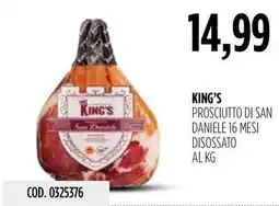 Carico Cash & Carry King's prosciutto di san daniele 16 mesi disossato offerta