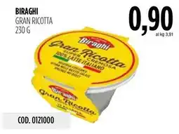 Carico Cash & Carry Biraghi gran ricotta offerta