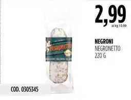 Carico Cash & Carry Negroni negronetto offerta