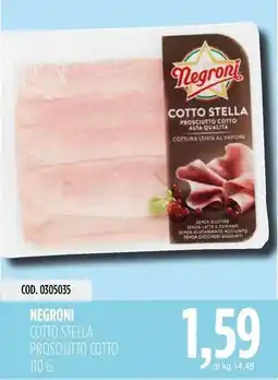 Carico Cash & Carry Negroni cotto stella prosciutto cotto offerta