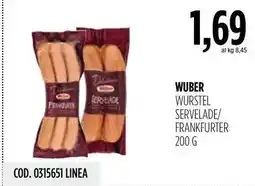 Carico Cash & Carry Wuber wurstel servelade/ frankfurter offerta