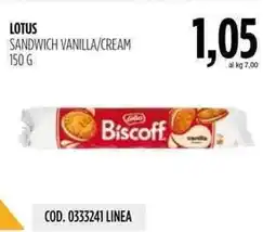 Carico Cash & Carry Lotus sandwich vanilla/cream offerta