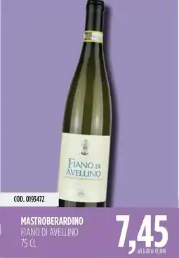 Carico Cash & Carry Mastroberardino fiano di avellino offerta