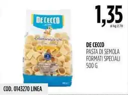 Carico Cash & Carry De cecco pasta di semola formati speciali offerta