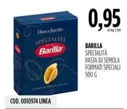 Carico Cash & Carry Barilla specialità pasta di semola formati speciali offerta