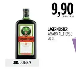 Carico Cash & Carry Jagermeister amaro alle erbe offerta