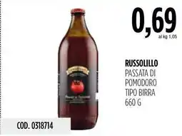 Carico Cash & Carry Russolillo passata di pomodoro tipo birra offerta