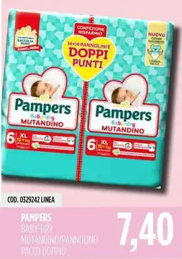 Carico Cash & Carry Pampers baby-dry mutandino/pannolino pacco doppio offerta