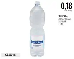 Carico Cash & Carry Sorgesana acqua minerale naturale offerta