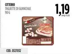 Carico Cash & Carry Citterio tagliette di guanciale offerta