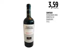 Carico Cash & Carry Cantolio mandonion vino primitivo di manduria offerta