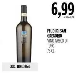Carico Cash & Carry Feudi di san gregorio vino greco di tufo offerta