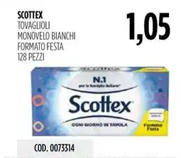 Carico Cash & Carry Scottex tovaglioli monovelo bianchi formato festa offerta