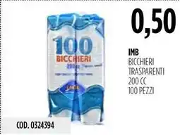 Carico Cash & Carry Imb bicchieri trasparenti 200 cc offerta