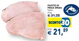 Esselunga Filetto di pesce spada offerta