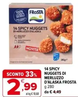 Iperal 14 spicy nuggets di merluzzo d'alaska FROSTA offerta