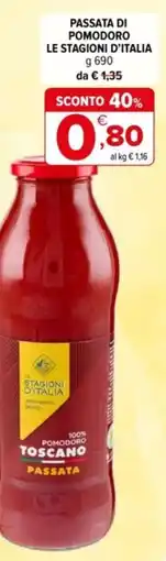 Iperal Passata di pomodoro LE STAGIONI D'ITALIA offerta