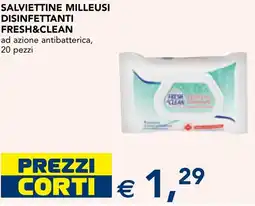 Esselunga Salviettine milleusi disinfettanti fresh&clean offerta