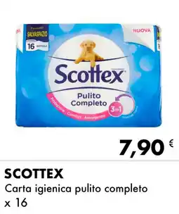 Iper Tosano SCOTTEX Carta igienica pulito completo x 16 offerta