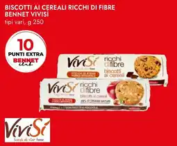 Bennet Biscotti ai cereali ricchi di fibre BENNET VIVISÌ offerta