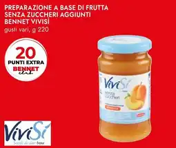 Bennet Preparazione a base di frutta senza zuccheri aggiunti BENNET VIVISI offerta