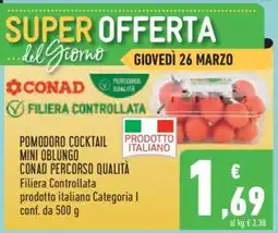 Conad POMODORO COCKTAIL MINI OBLUNGO CONAD PERCORSO QUALITÀ offerta