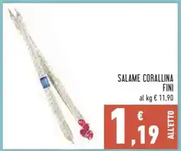 Conad Salame Corallina Fini offerta