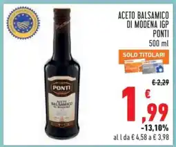 Conad Aceto Balsamico di Modena IGP Ponti offerta