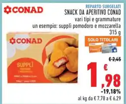 Conad Snack da aperitivo Conad offerta