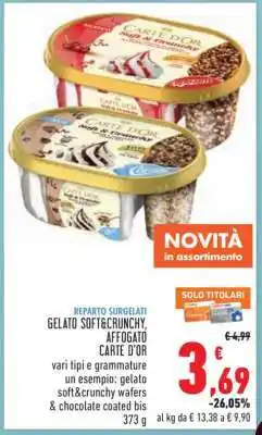 Conad GELATO SOFT&CRUNCHY, AFFOGATO CARTE D’OR offerta