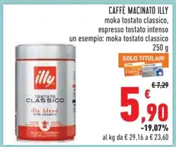 Conad Caffè Macinato Illy offerta